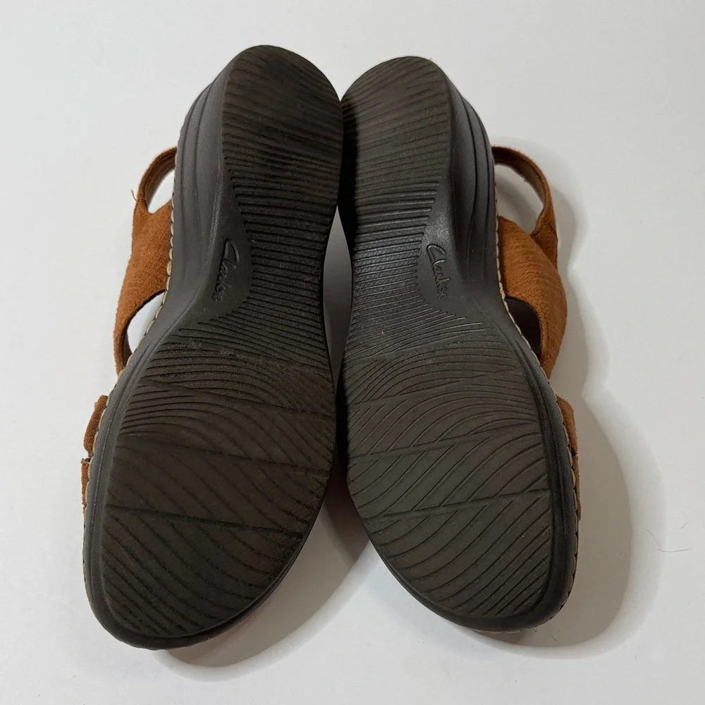 Clarks Merliah Echo Tan Brown Sandals NEW Size 10